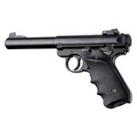 Hogue Ruger MKIV Rubber Grip with Finger Grooves and Right Hand Thumb Rest Black