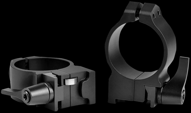 Warne Maxima Ruger 30mm Quick Detach Scope Rings Medium Matte Black