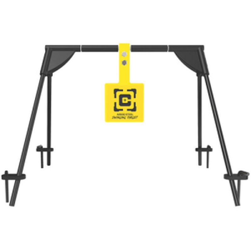Caldwell Swinging Rifle AR500 Steel Hanging Target Stand, Black/Yellow