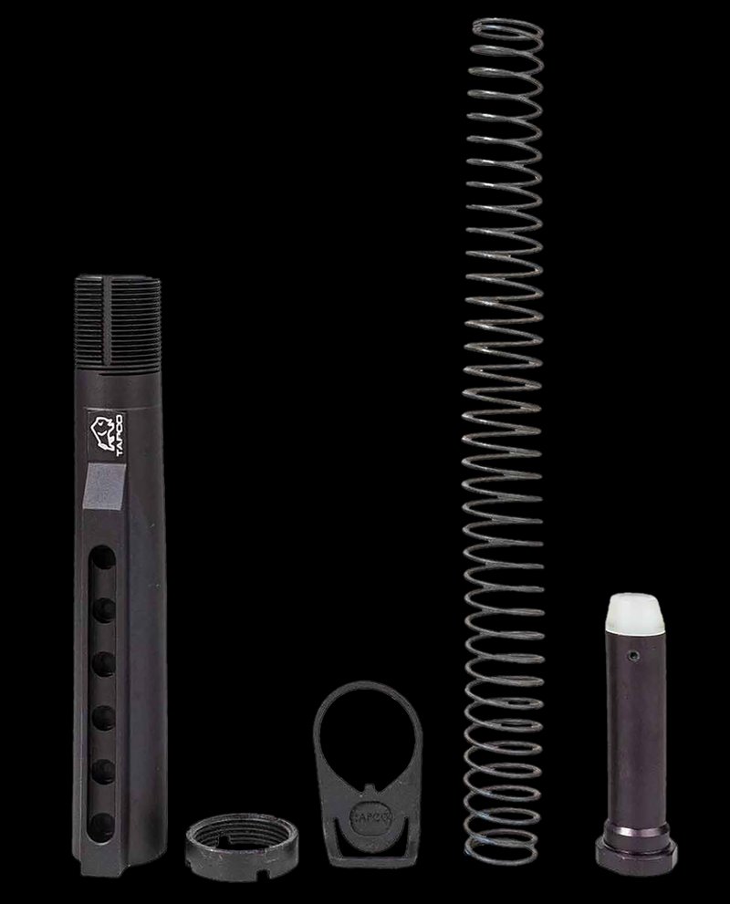 Tapco TAP22058 AR-15 Buffer Tube Kit 6-Position Mil-Spec Black