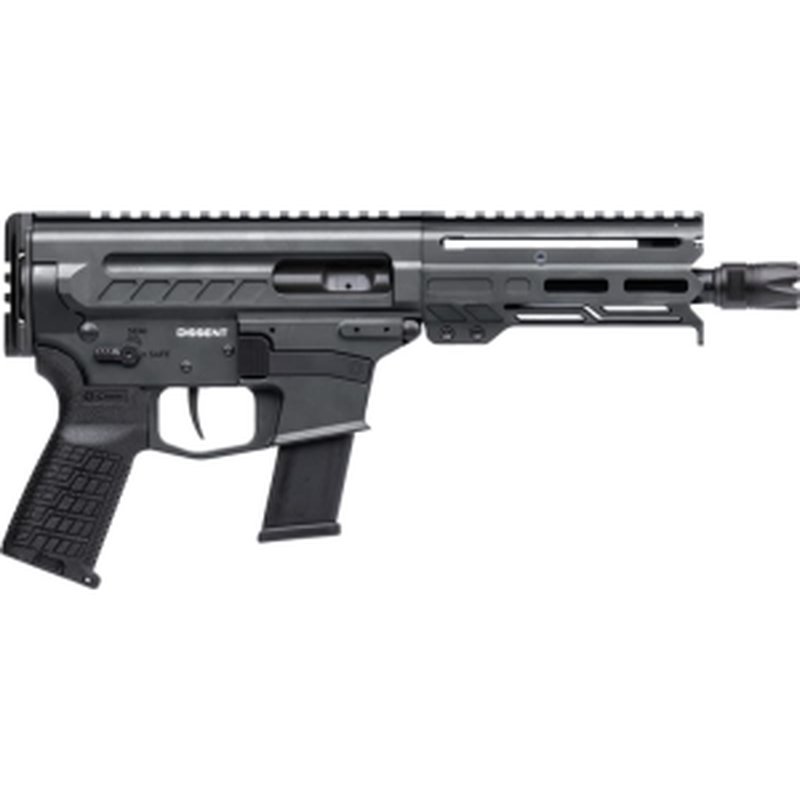 CMMG 45A4C0FSG Dissent MKG 13+1 6.50" Black Nitride Medium Taper Threaded Barrel, CMMG 5.5" M-LOK Handguards, Sniper Gray Cerakote Aluminum Picatinny Rail Receiver, CMMG Zeroed Grips