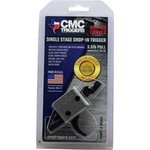 CMC Triggers 95501 AR Drop-In PCC Single-Stage Curved Trigger with 3-3.50 lbs Draw Weight & Black/Silver Finish for AR-15/AR-10