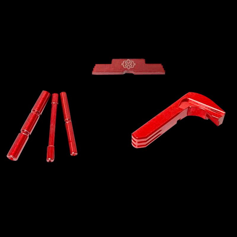 Cross Armory Glock Gen4 Extended Controls 3-Piece Upgrade Kit Red Anodized CRG4OKRD