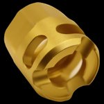 True Precision TPYMICROG 9mm Y-Type Micro Compensator Gold TiN 1/2x28