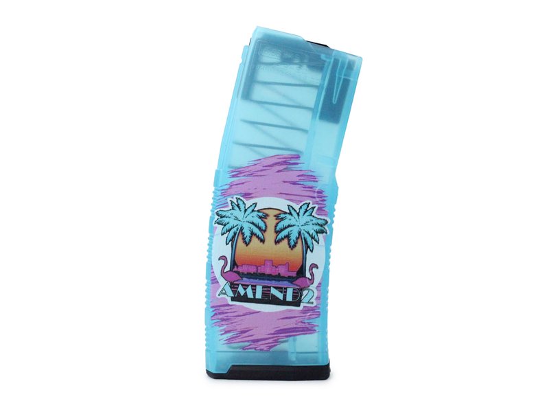 Amend2 Mod-C 223/5.56/300 Blackout AR-15 Magazine 30 Round Miami Vice Teal
