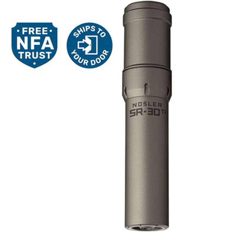 NOSLER SR-30Ti 30 CALIBER RIFLE SUPPRESSOR