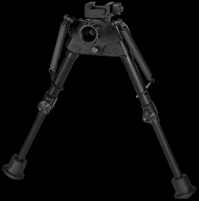 Harris S-BR2P Picatinny Swivel Bipod 6-9 in Adjustable Self-Leveling Black Steel Aluminum