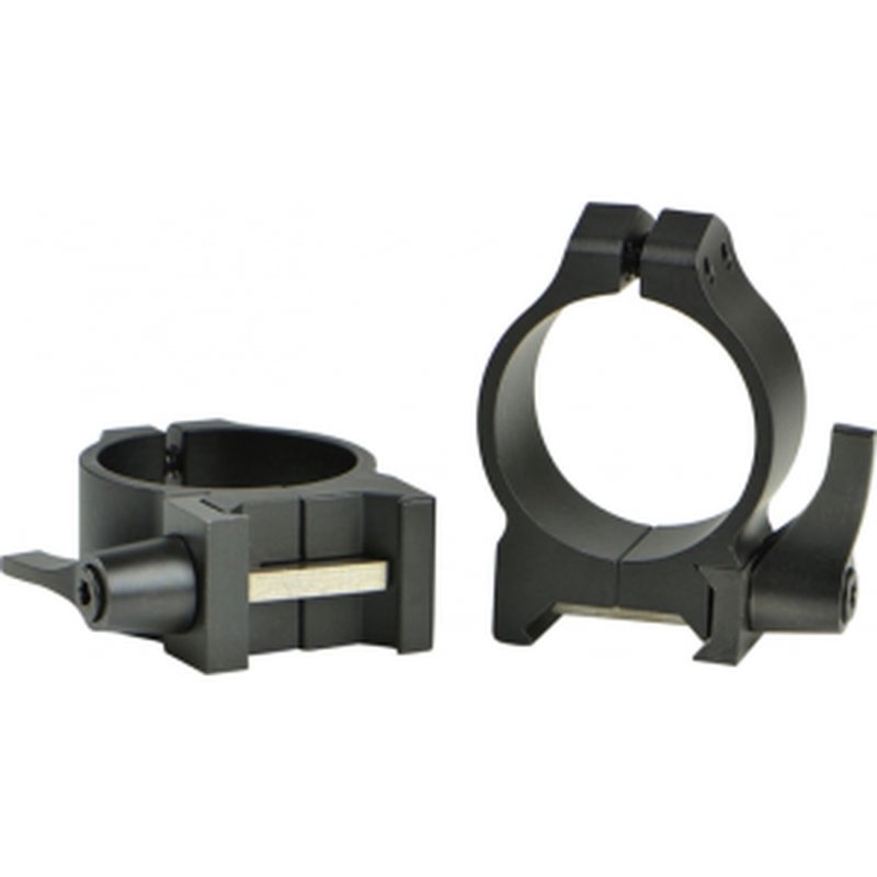 Warne 214LM Ring Set Maxima/Magnum Quick Detach Medium 30mm Diameter Matte Black