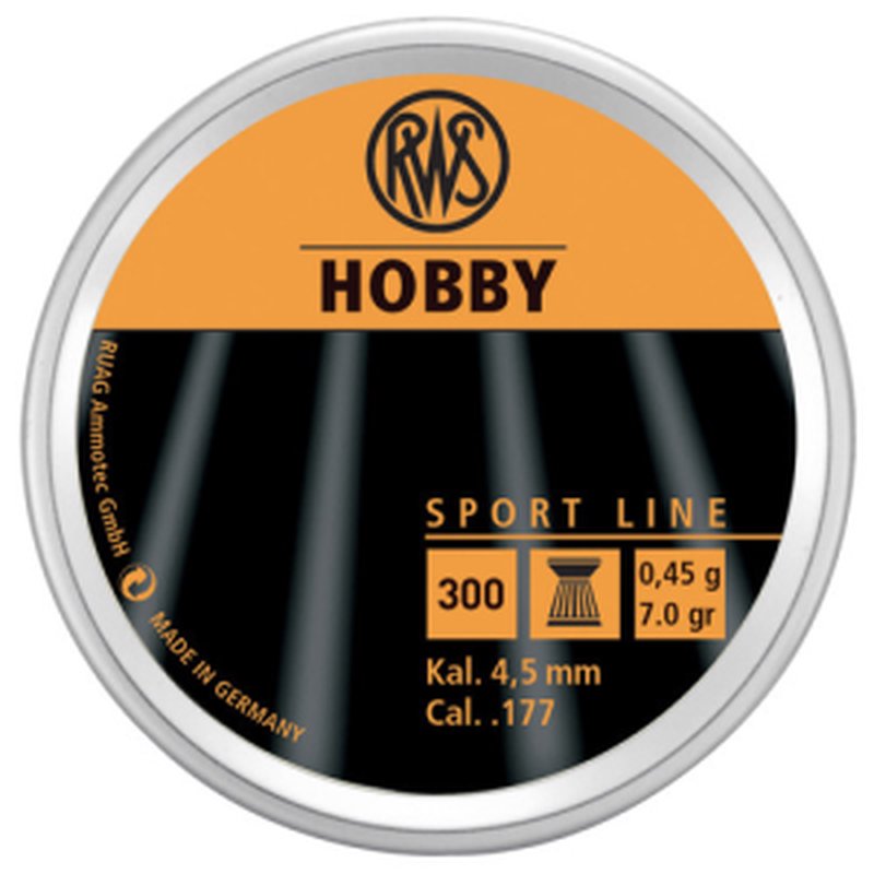 RWS Hobby .177 Cal 7.0 Grains Wadcutter 300ct