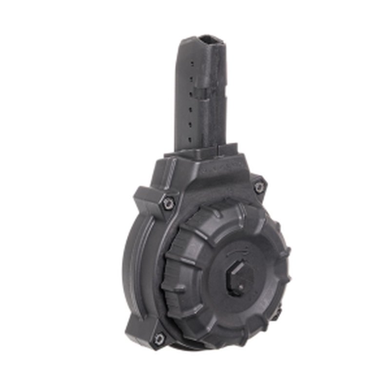 Promag 9mm Glock-Style Drum Magazine for AR-15 50-Round Black Polymer