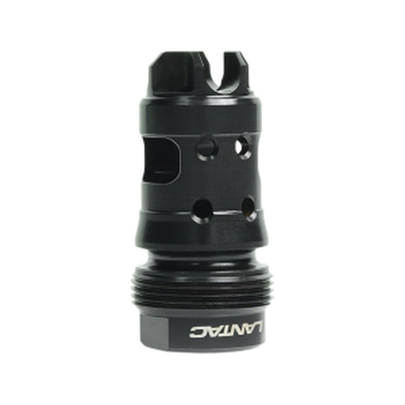 LANTAC Dragon Muzzle Brake with Dead Air Xeno Suppressor Mount 1/2"-28 Thread 223 Remington, 5.56x45mm NATO Black
