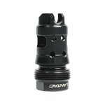 LANTAC Dragon Muzzle Brake with Dead Air Xeno Suppressor Mount 1/2"-28 Thread 223 Remington, 5.56x45mm NATO Black