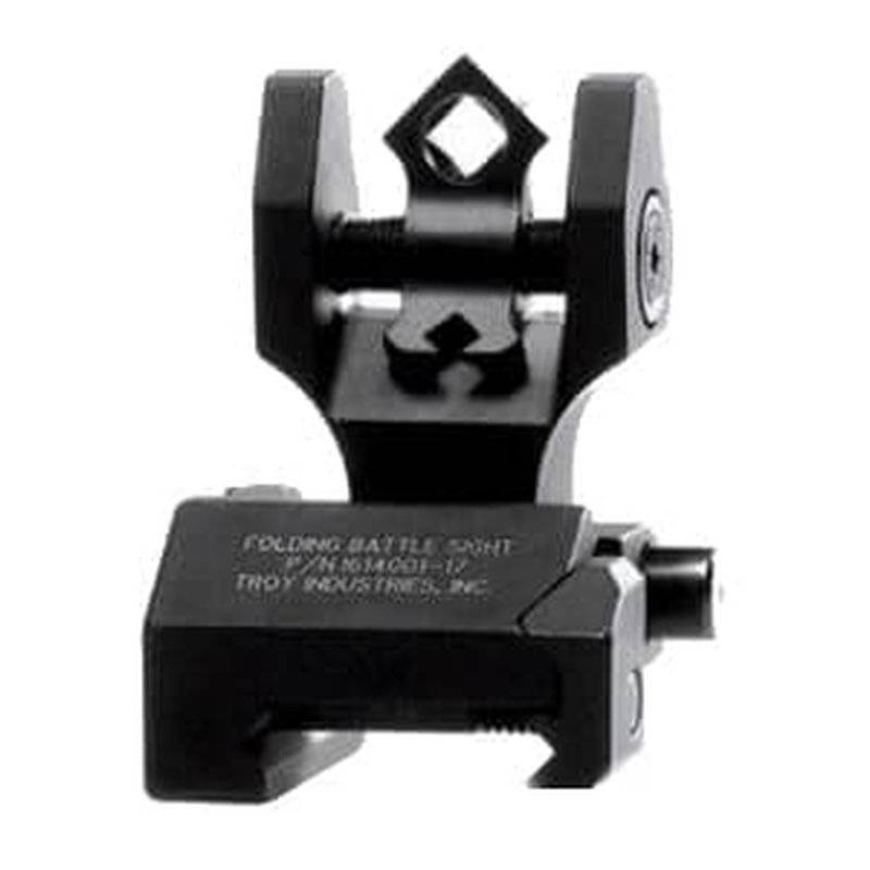 Troy FBSTTBT00 Battle Sight Rear Tritium Di-Optic Aperture Folding Universal Black