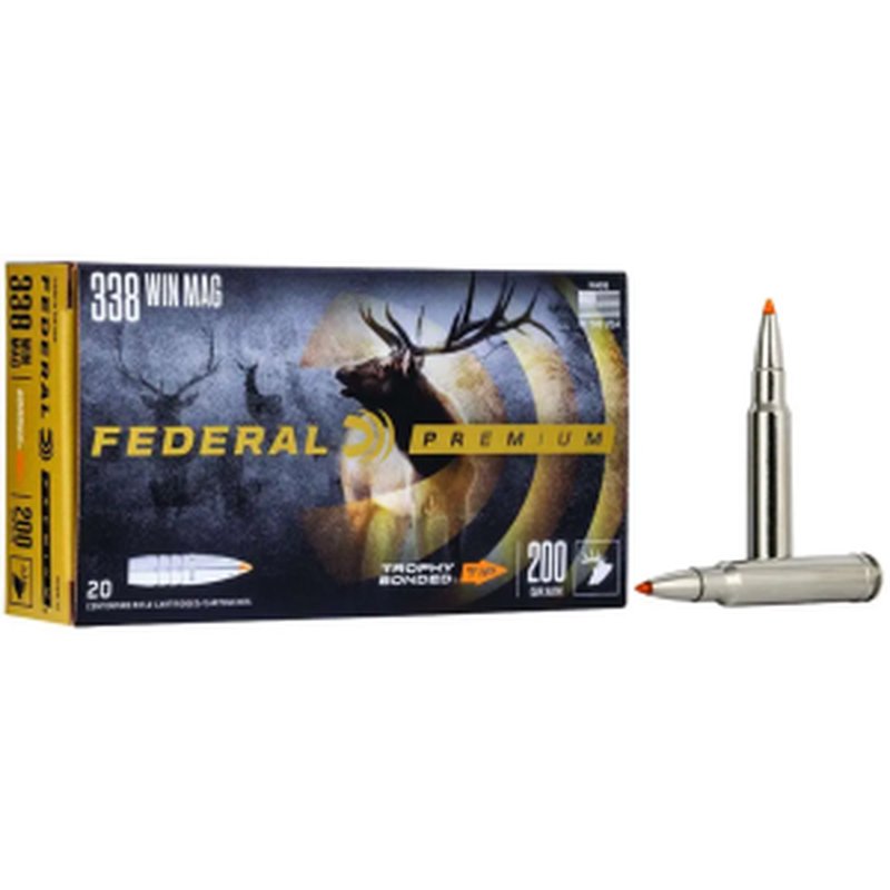 Federal P338TT2 338 Win Mag 200gr Trophy Bonded Tip Rifle Ammo