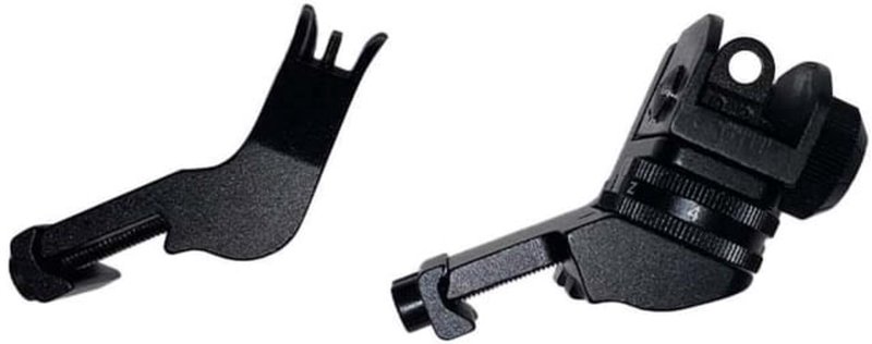 JE Machine Tech 45 Degree Offset Fixed Front and Rear Sight Black