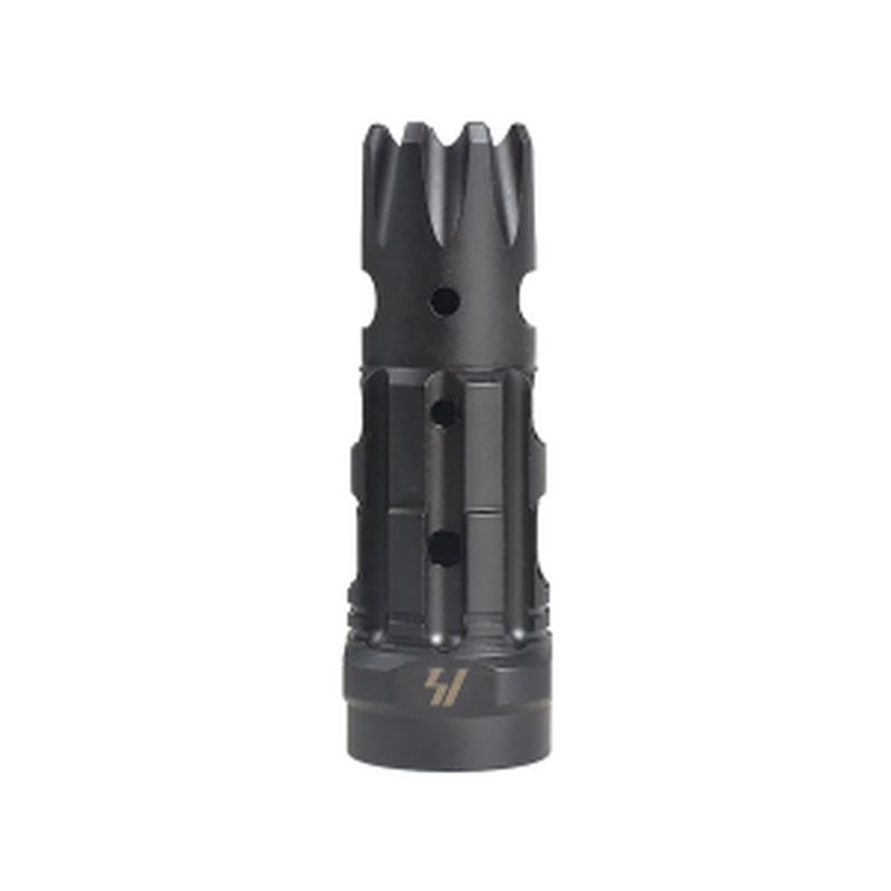 Strike Industries Triple Crown Comp Muzzle Brake 5.56mm 1/2"-28 Thread Steel Black