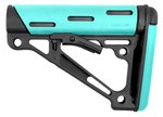 Hogue OverMolded Collapsible AR-15/M16 Buttstock Mil-Spec Aqua-Black 13440