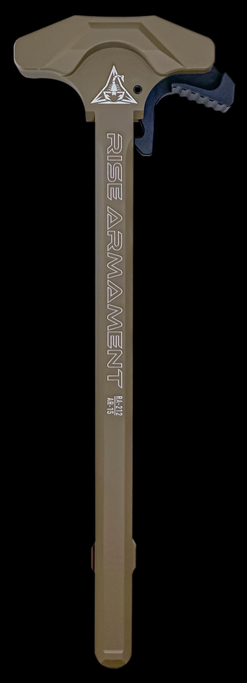 Rise Armament RA212FDE AR-15 Extended Latch Charging Handle 7075-T6 Aluminum Flat Dark Earth