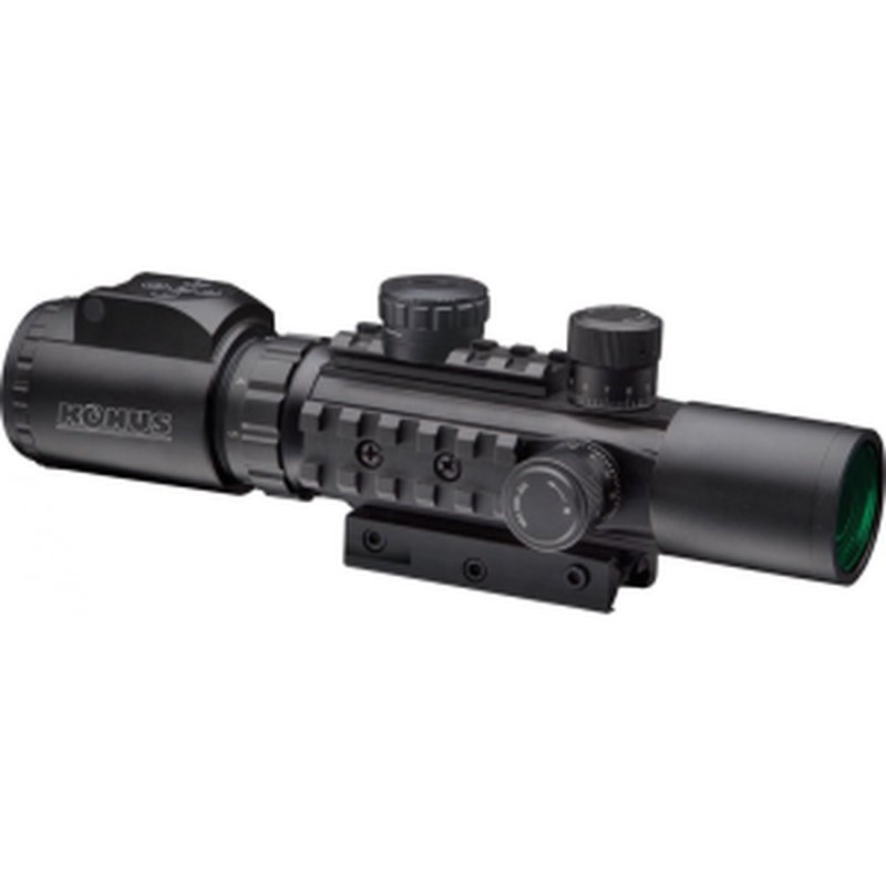 Konus Pro AS34 Rifle Scope 2-6x 28mm Illuminated Mil Dot Reticle Matte Black