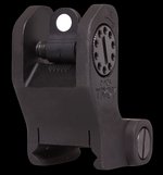 Troy Ind Rear Fixed BattleSight AR-15 AR-10 Black Hardcoat Anodized Round Aperture