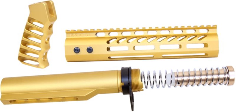 Guntec USA AR-15 9in Pistol Brace Build Kit w/ Mil-Spec Buffer Tube