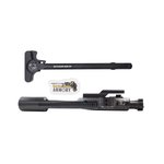 BHA Precision Complete AR-15 5.56/300 Black Nitride Logoed Bolt Carrier Group With AR-15 Mil-Spec Black Logoed Charging Handle