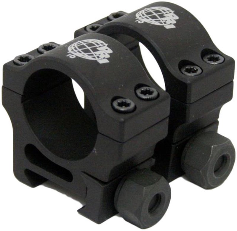 Precision Reflex 1in Aluminum Scope Rings Pair Hard Coat Anodized Black