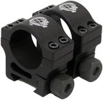 Precision Reflex 1in Aluminum Scope Rings Pair Hard Coat Anodized Black