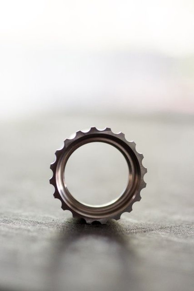 V Seven Titanium GI Barrel Nut Raw GI