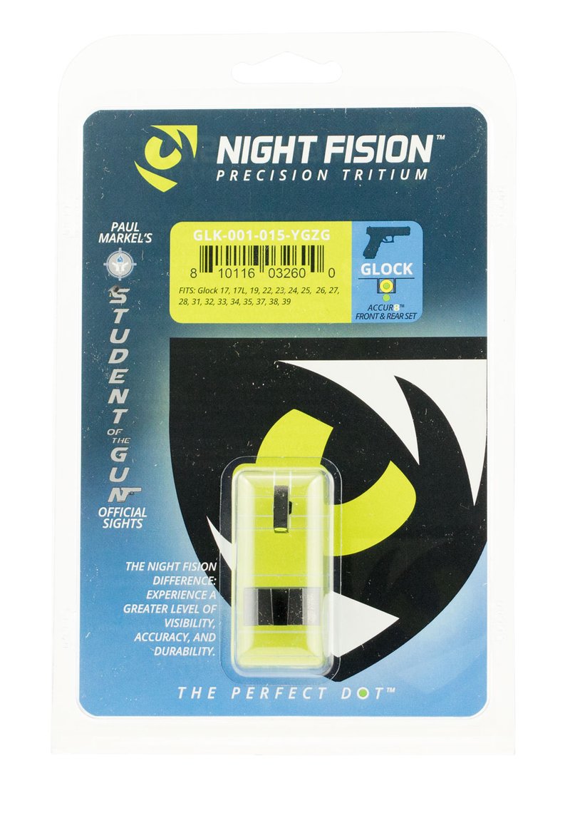 Night Fision Glock Night Sight Set Green with Yellow