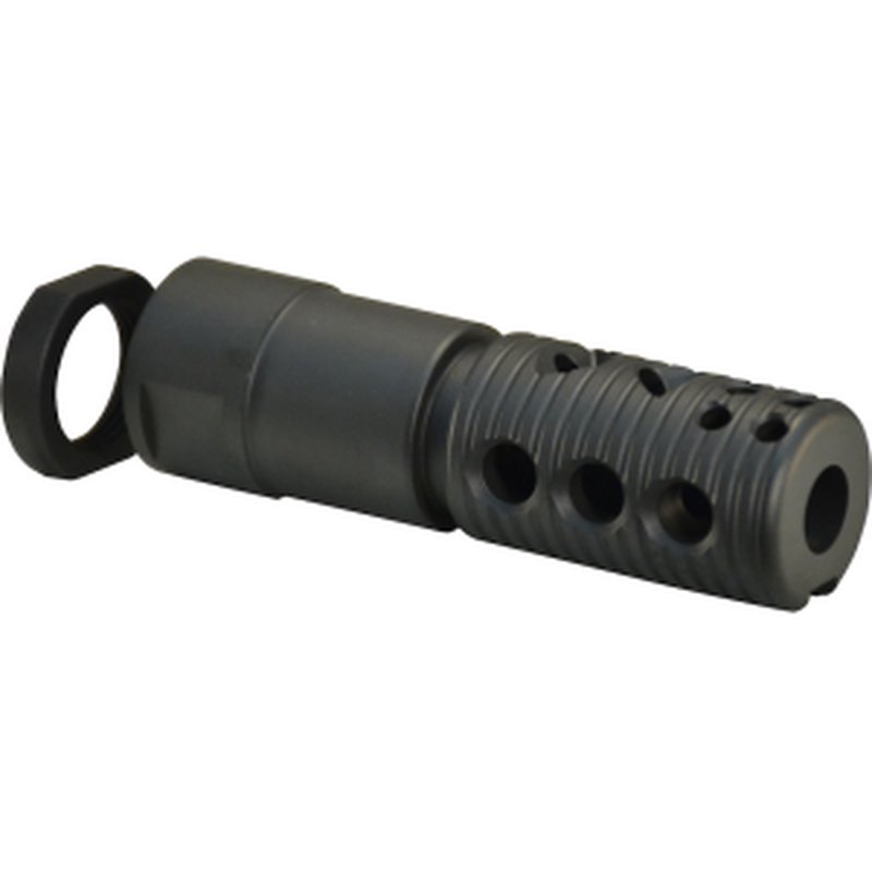 Smith Enterprise Good Iron Direct Connect AR-10, LR-308 Muzzle Brake 5/8"-24 Thread with Jam Nut Matte