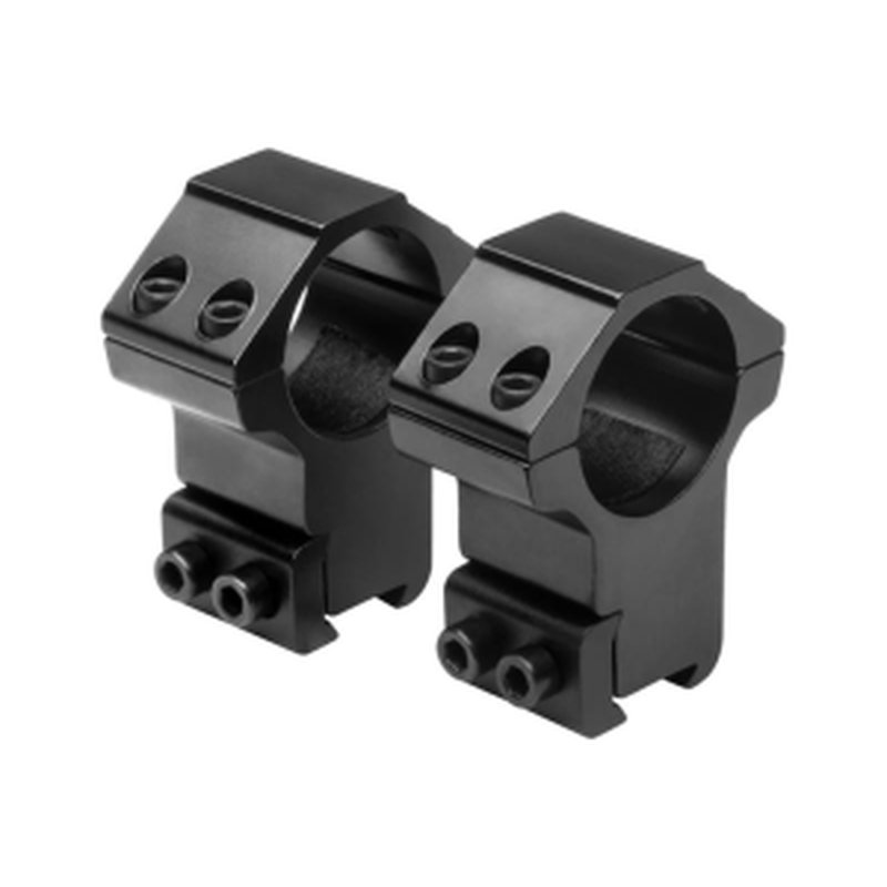 NcSTAR RB27 1" High Profile 3/8" Dovetail Scope Rings, Pair, Black, Fits 1" Tube, 1.4" Height