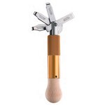 ERA-TAC Gunsmith Gold Screwdriver with 4 Blades 4mm 5mm 6mm 8mm Nutwood