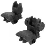 TacFire AR-15 Same Plane Low Profile Pop Up Sights - Black Polymer
