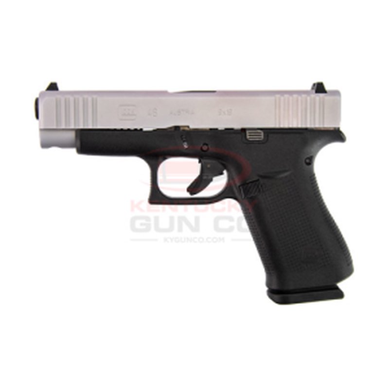 Glock G48 9mm Compact Slimline Pistol AmeriGlo Bold Night Sights 10-Round Grey
