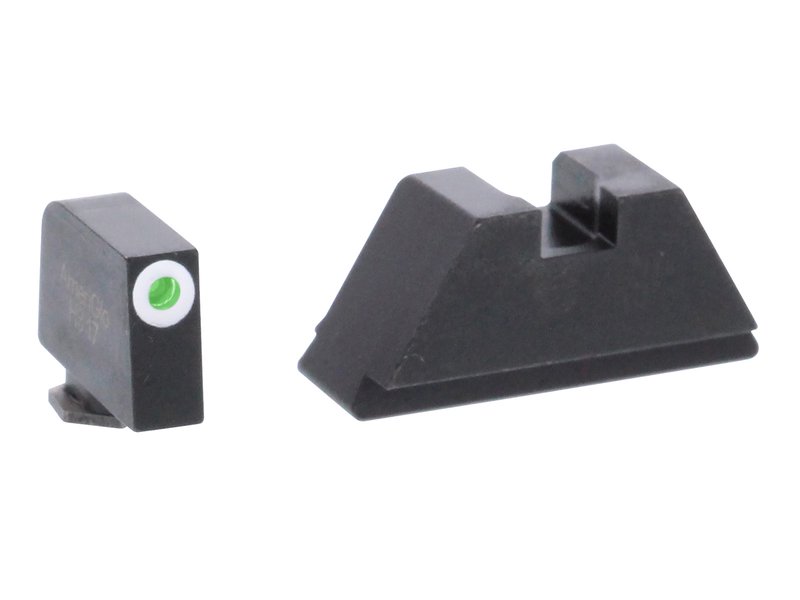 AmeriGlo Suppressor Tritium Night Sights Set for Glock - Green Front & Black Rear