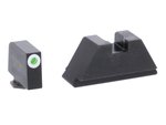 AmeriGlo Suppressor Tritium Night Sights Set for Glock - Green Front & Black Rear