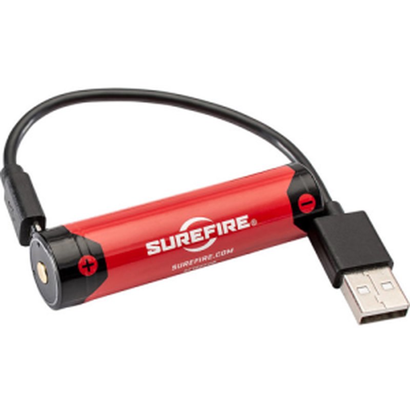 SureFire SF18650B Lithium Ion Rechargeable Battery With Micro USB