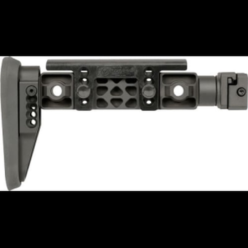 Midwest Industries MIALPHAFBSF Alpha Fixed Beam Black Synthetic Side Folding Stock with Adjustable Cheekrest, Compatible w/ 1913 Picatinny Rail Adapter