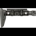 Midwest Industries MIALPHAFBSF Alpha Fixed Beam Black Synthetic Side Folding Stock with Adjustable Cheekrest, Compatible w/ 1913 Picatinny Rail Adapter