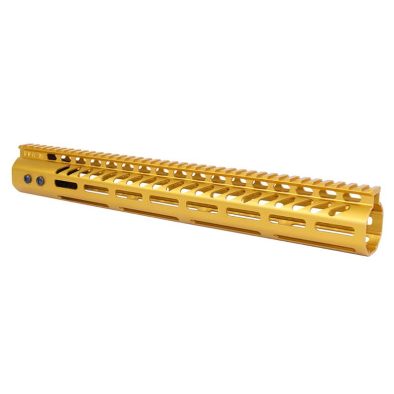 Guntec USA .308 Caliber Ultra Lightweight Thin M-LOK System Free Floating Handguard w/Monolithic Top Rail