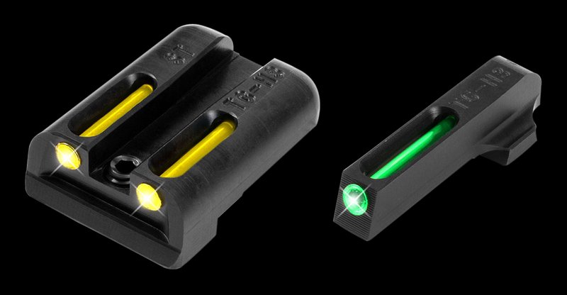 Truglo TG131ST2Y TFO Tritium Fiber Optic Front Sight and Rear Sight for Sig Sauer P-Series