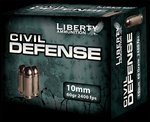 Liberty Civil Defense 10mm Auto 60gr Fragmenting Hollow Point Ammo 20rd