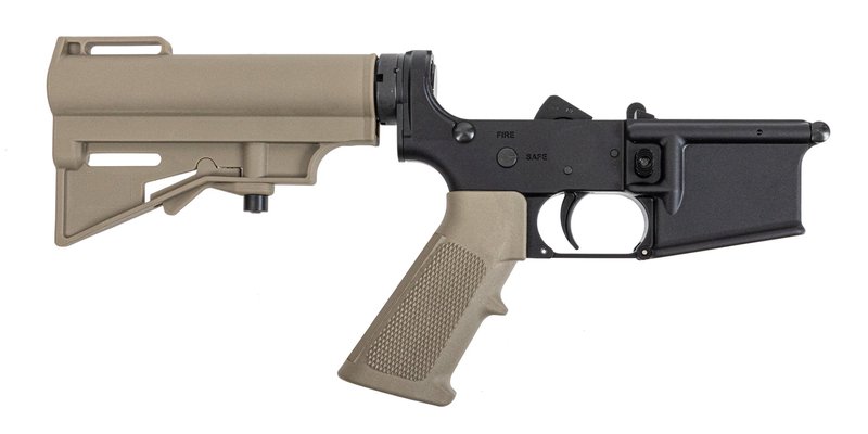 PSA Classic AR-15 Complete Stealth Pistol Lower W/HAR-15 Brace, FDE