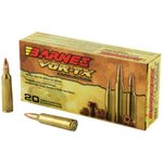 Barnes VOR-TX Rifle Ammunition for .22-250 Remington, 50 Grain TSX Flat Base (20 Rounds)