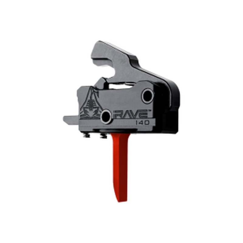 Rise Armament RA-140 Super Sporting Flat Trigger, AR-Platform, 3.5 lb, Black/Red
