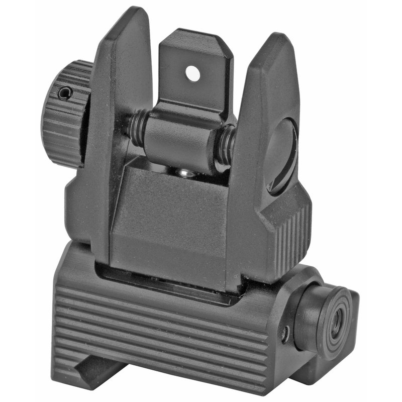 Leapers, Inc. UTG Accu-Sync Spring-loaded AR15 Flip-up Rear Sight, Black