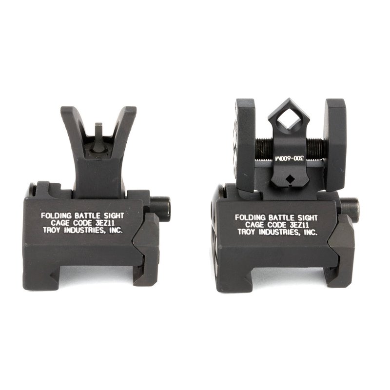TROY Industries Micro BattleSight Set (SSIG-MCM-SSBT-00) Folding Front & Di-Optic Rear Black