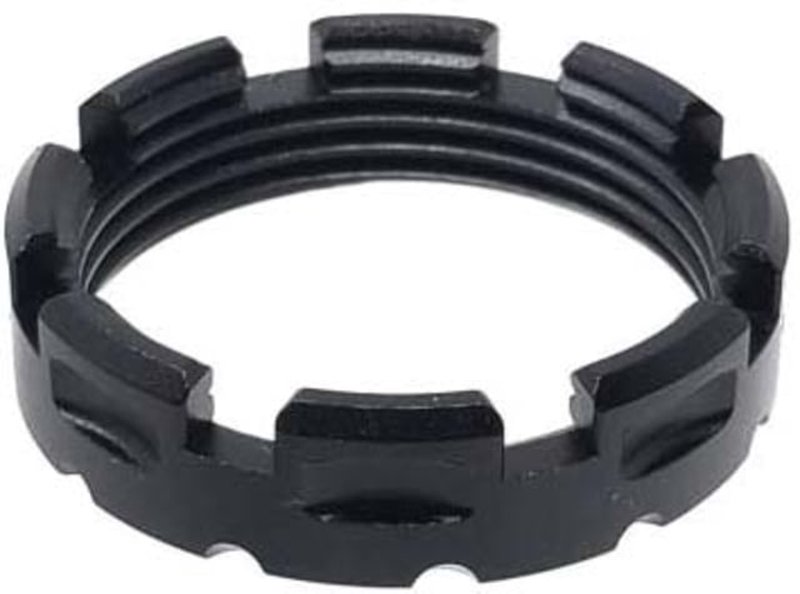 Fortis Manufacturing Standard AR-15 Castle Nut 7075-T6 Aluminum Type III Hardcoat CN-Stand Black