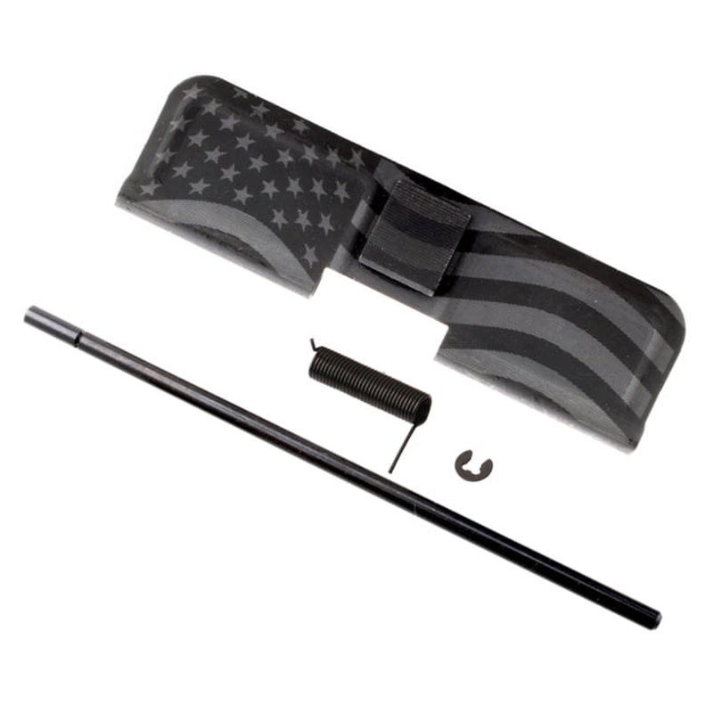 Tiger Rock AR-15 Dust Cover w/ Flag Engraving Black Small
